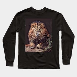 A menacing lion Long Sleeve T-Shirt